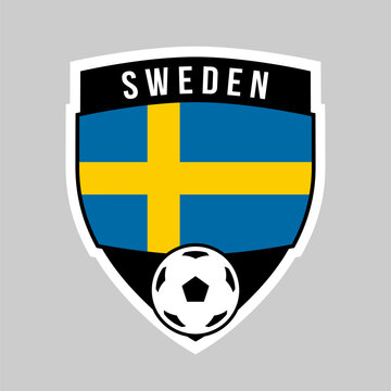 Shield Football Team Badge of Sweden