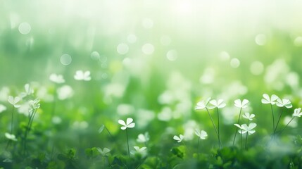 Clover Leaf with Bokeh Effect