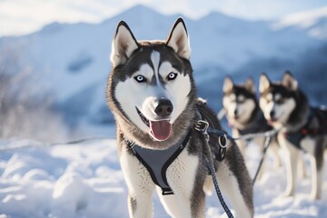 Sleek Dog Sledding Harness husky