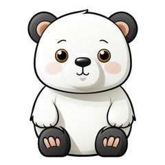teddy bear cartoon character isolated on a transparent background