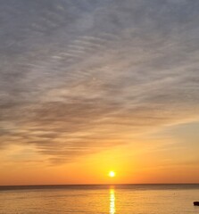 sunset over the sea