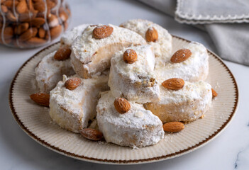 Traditional Kavala cookies with almond