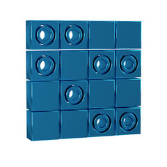 Fototapeta na wymiar Blue Board game of checkers icon isolated on transparent background. Ancient Intellectual board game. Chess board. White and black chips.
