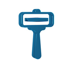 Blue Shaving razor icon isolated on transparent background.