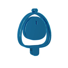 Blue Toilet urinal or pissoir icon isolated on transparent background. Urinal in male toilet. Washroom, lavatory, WC.