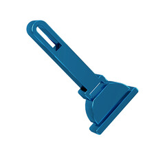 Blue Rubber plunger with wooden handle for pipe cleaning icon isolated on transparent background. Toilet plunger.