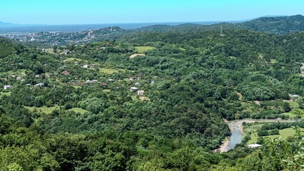 Fototapeta premium kutaisi surroungongs view from gelati monastery lookout