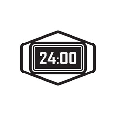 clock logo icon design vector illustration,