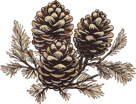 pine cones and fir cones