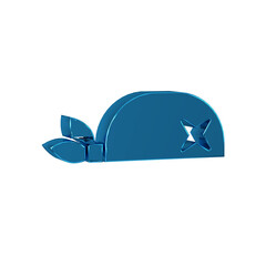 Blue Pirate bandana for head icon isolated on transparent background.