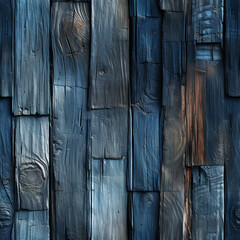 seamless wooden textures of blue pinewood boards with detailed grain surface material for patterns - obrazy, fototapety, plakaty