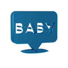 Blue Baby icon isolated on transparent background.
