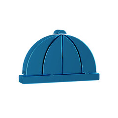 Blue Baby hat icon isolated on transparent background.