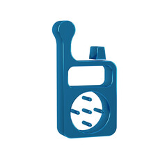 Blue Baby Monitor Walkie Talkie icon isolated on transparent background.