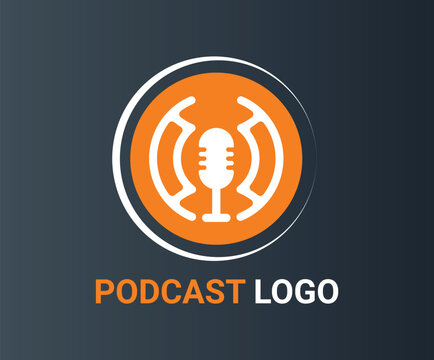 Podcast New Icon Logo For Your Website And YouTube Channel, Simple Hipster Microphone, Best New Radio, Music, On Air Logo Concept Logo Vector Illustration Podcast Logo Design 
