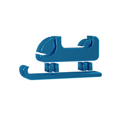 Blue Sled icon isolated on transparent background. Winter mode of transport.