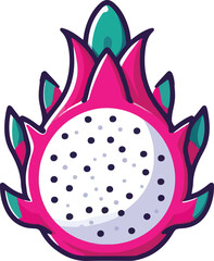 illustration of a dragon fruit vector