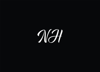 Fototapeta na wymiar NH creative logo design and monogram logo