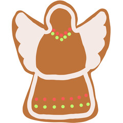 gingerbread angle line art drawing.