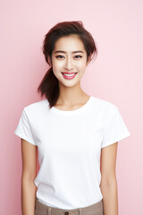 Fototapeta premium A beautiful Asian woman with a smile