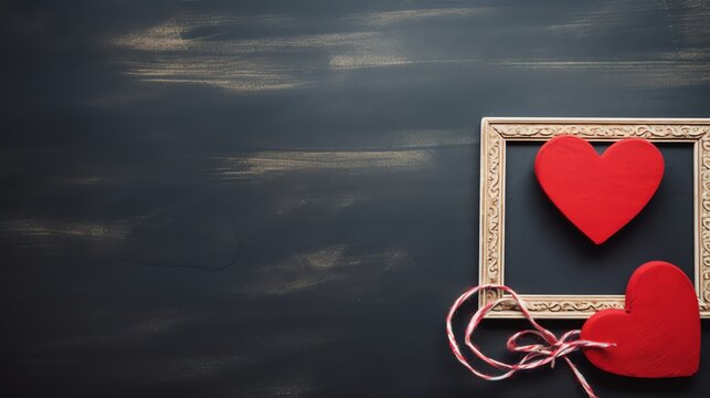 a heart shaped object in a picture frame