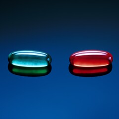 a red and blue pills