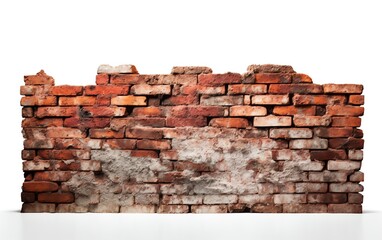 a brick wall with white and red bricks