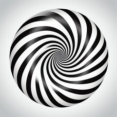 a black and white swirly circular object