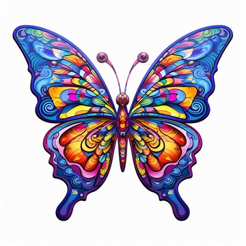 a colorful butterfly with many wings