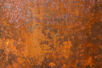 beautifully rusted thick sheet steel texture and full-frame background