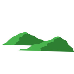 Green hill vector illustration 