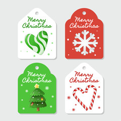 Hand drawn christmas label collection