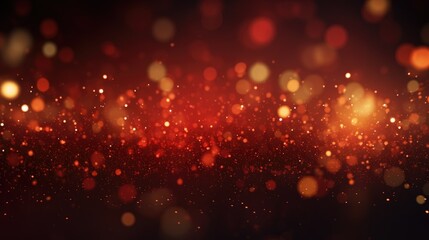 red and gold glow particle abstract bokeh background