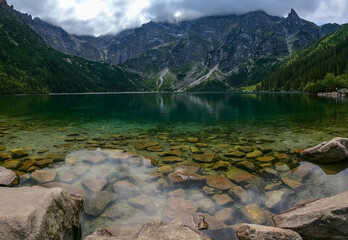 mountain lake mountain peak Morskie Oko Zakopane Poland view landscape © Андрей Трубицын