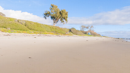 Desolate El Capitan Beach in California Winter