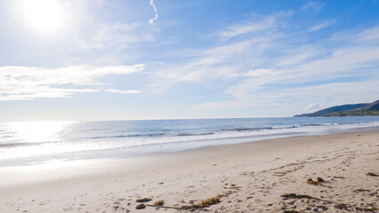 Desolate El Capitan Beach in California Winter