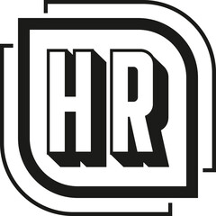 Abstract HR Letter Monogram Logo Design. Initial letters HR logo icon Design. elegant ProfessionaL minimal Vector template. H R Letter icon with black Color. HR logo. H R HR RH
