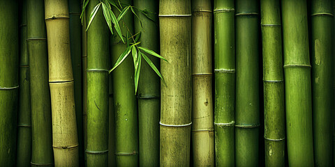 Fototapeta na wymiar green bamboo structure