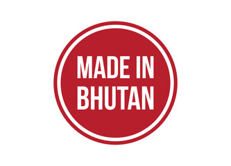 Made in Bhutan red banner design vector illustration