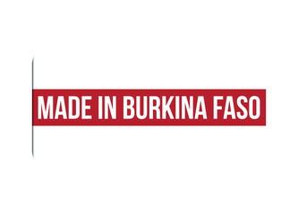 Made in Burkina Faso red banner design vector illustration