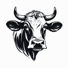 Fototapeta premium Cow in cartoon, doodle style. Isolated 2d vector illustration in logo, icon style, Eps 10. AI Generative