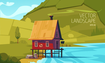 Cartoon landscape background