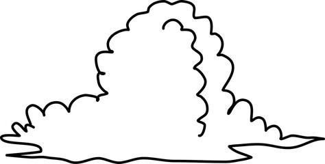 Hand drawn cloud