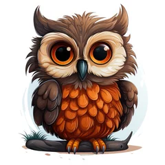 Foto op Canvas Cute cartoon owl © Mr. Muzammil