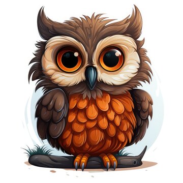 Cute cartoon owl