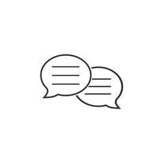 Speech bubble icon. Vector on white