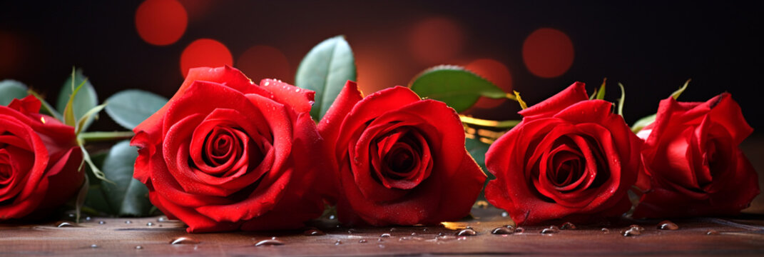 Red rose wallpaper hd. Generative AI