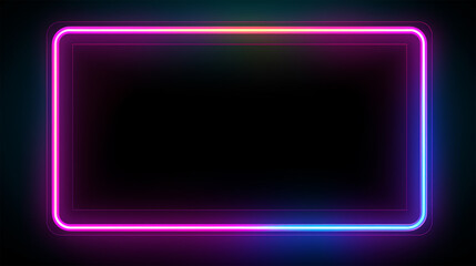 neon rectangle frame background