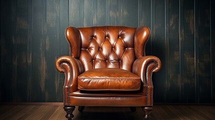 leather chair HD 8K wallpaper Stock Photographic Image 