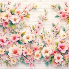 Spring wall background backdrop